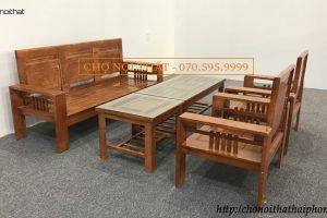 Bộ bàn ghế phúc lộc thọ màu cánh gián